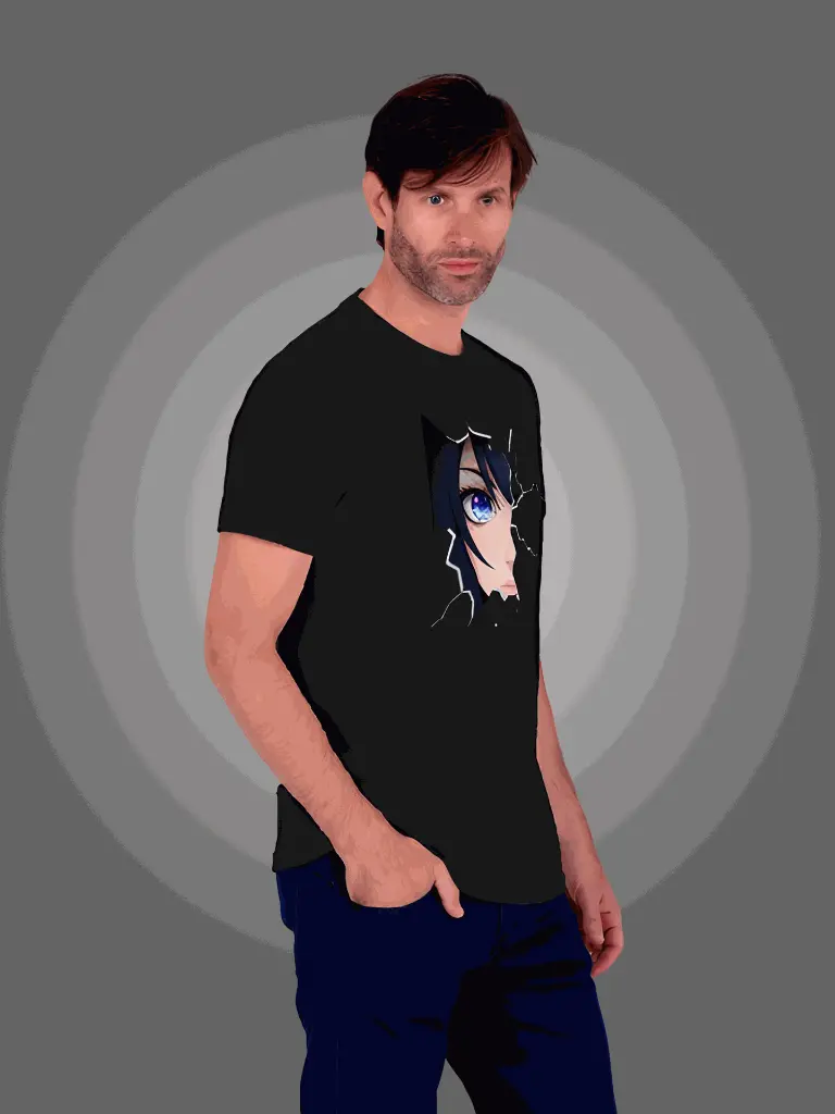 Anime Girl Broken Wall Mockup Side.webp