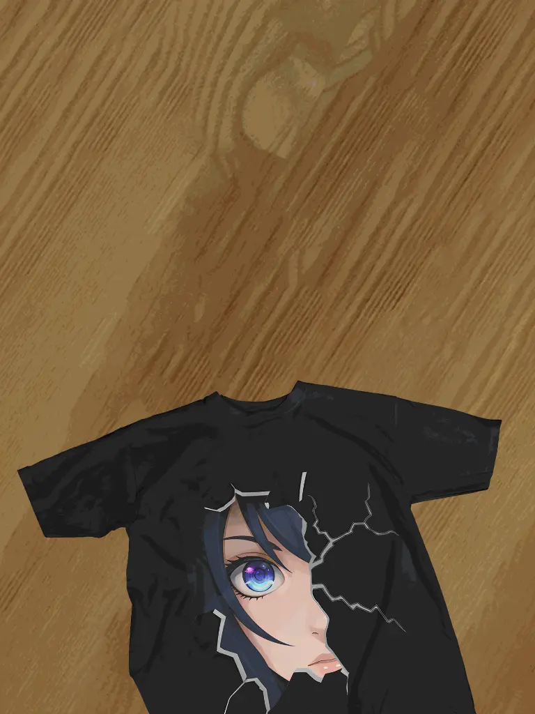 Anime Girl Broken Wall Mockup Flat.webp
