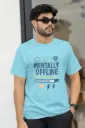 “Mentally Offline Emotionally Loading” Unisex T-Shirt | Glitch Mood Quote Design | 100% Cotton | Powder Blue | Marlech Classics