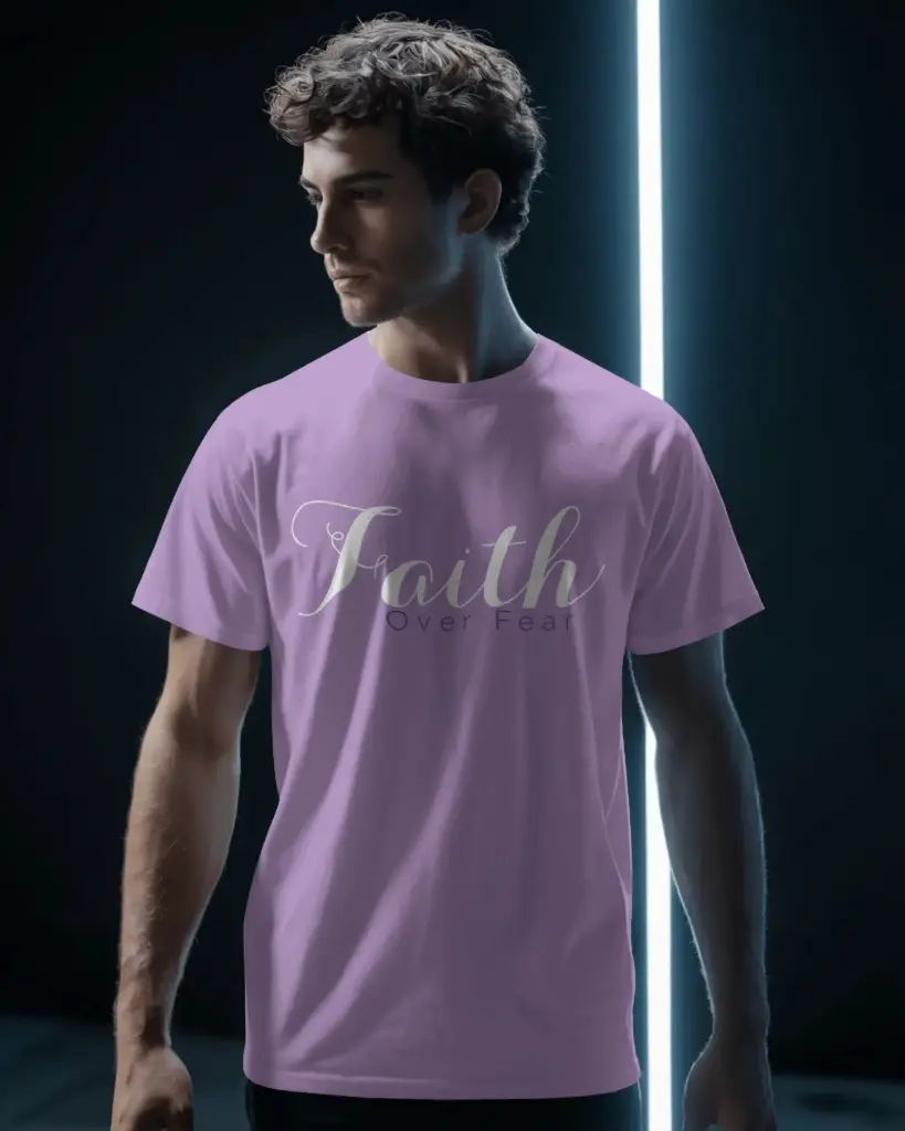 Marelch “Faith Over Fear” Unisex T-Shirt | Pure Cotton Inspirational Graphic Tee | Premium Everyday Wear