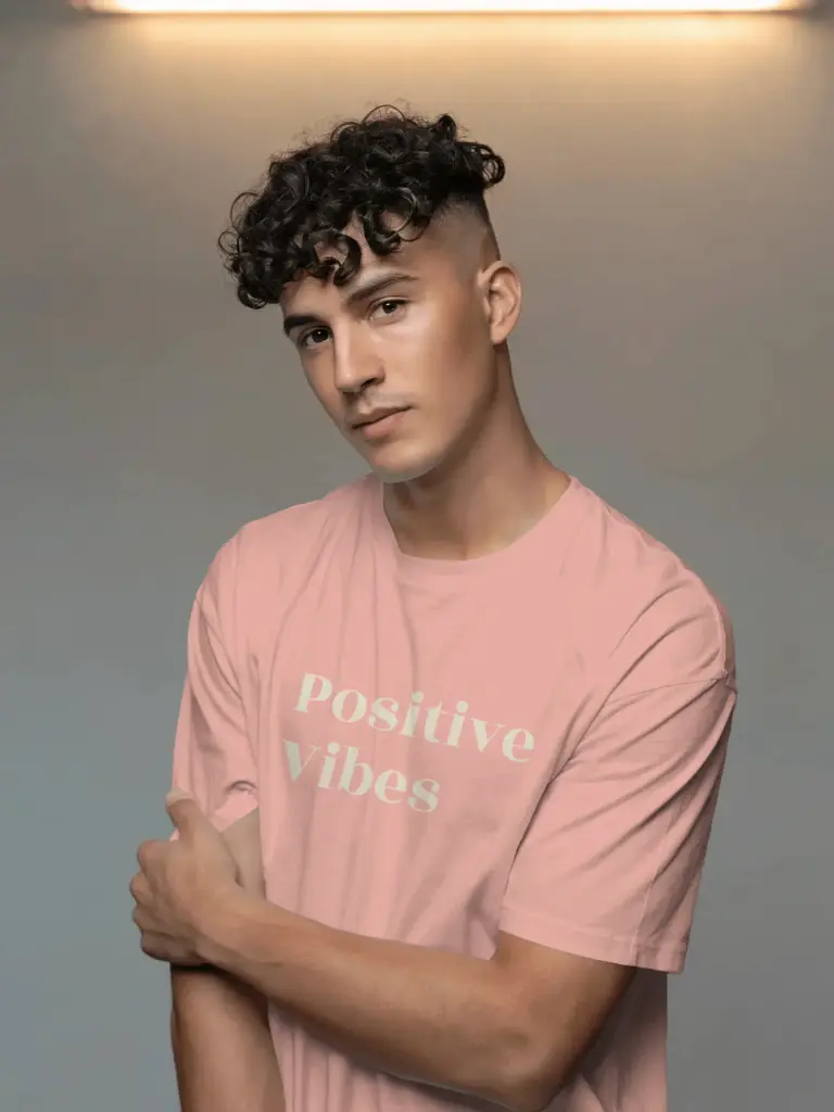 Marlech Classics “Positive Vibes” Unisex T-Shirt | Minimal Pure Cotton Graphic Tee for Everyday Positivity (Small (36))