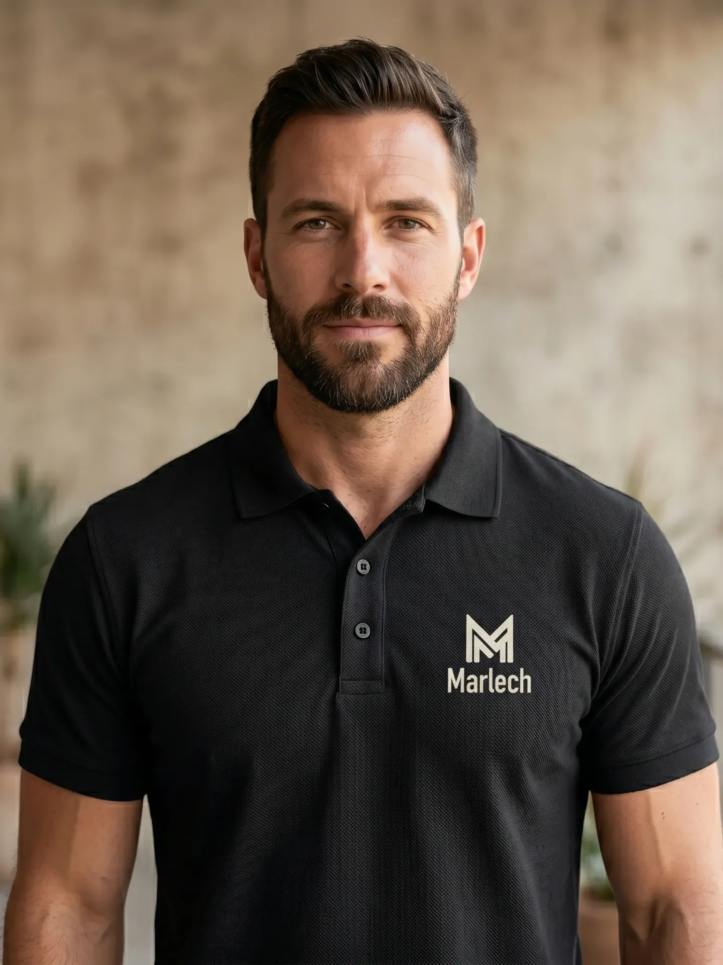 Marlech Honeycomb Matte Polo | Smart Casual Essential | Onyx Black