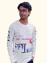G Star Men's White Full Sleeve Cotton T-Shirt | Evolution Print