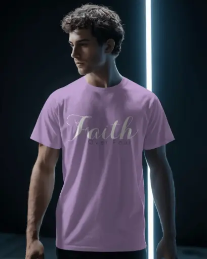 Marelch “Faith Over Fear” Unisex T-Shirt | Pure Cotton Inspirational Graphic Tee | Premium Everyday Wear